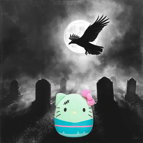 Hello Kitty Frankenstein Squishamallow Plush NWT