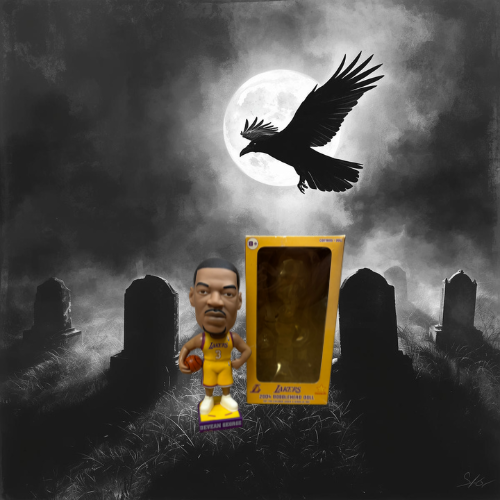 Los Angeles Lakers 2004 Carls Jr Devean George Bobblehead w/ Original NON-Mint Box